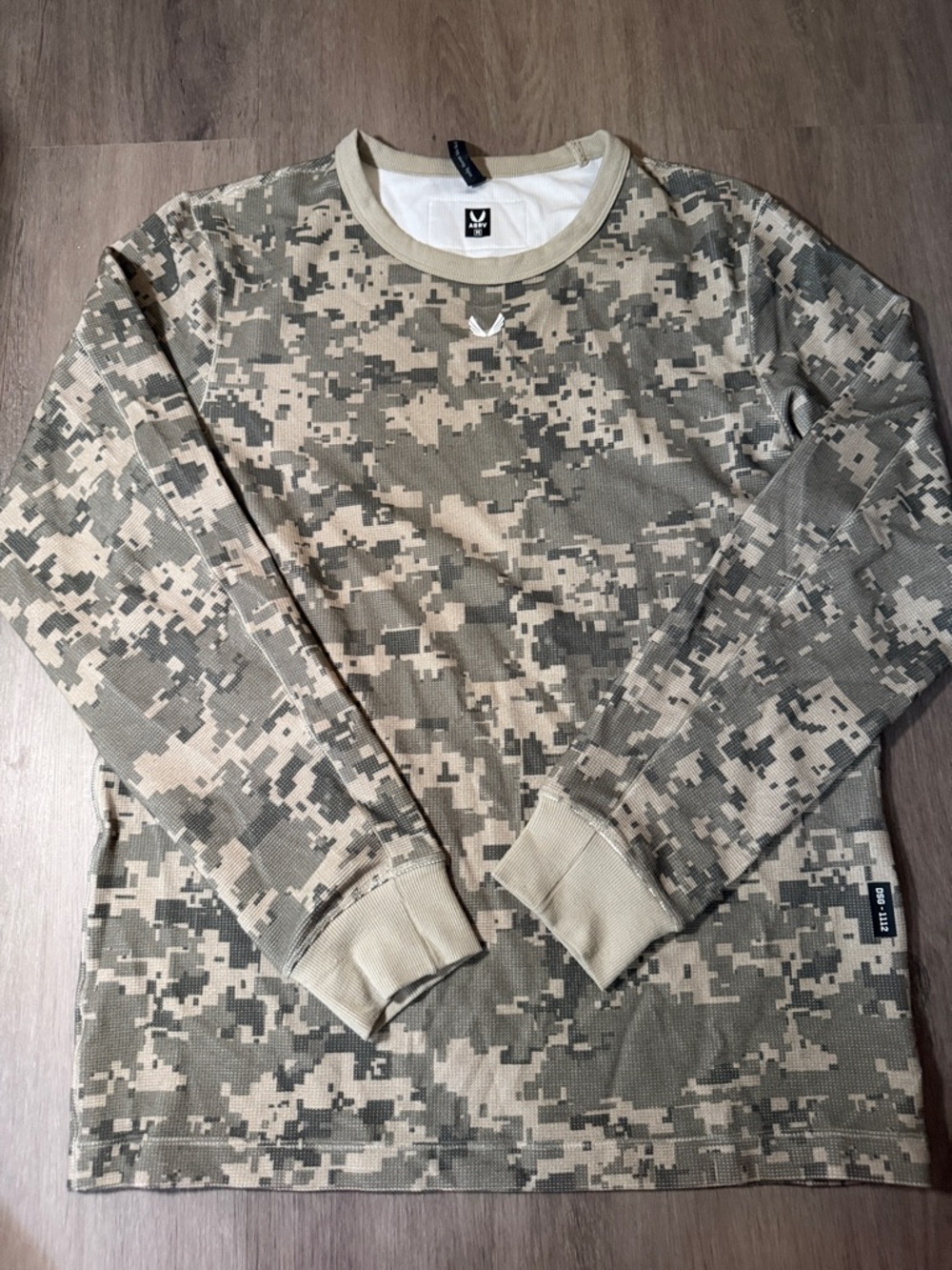 ASRVMen's Digital Camo Crew Sweater - Beige/Olive